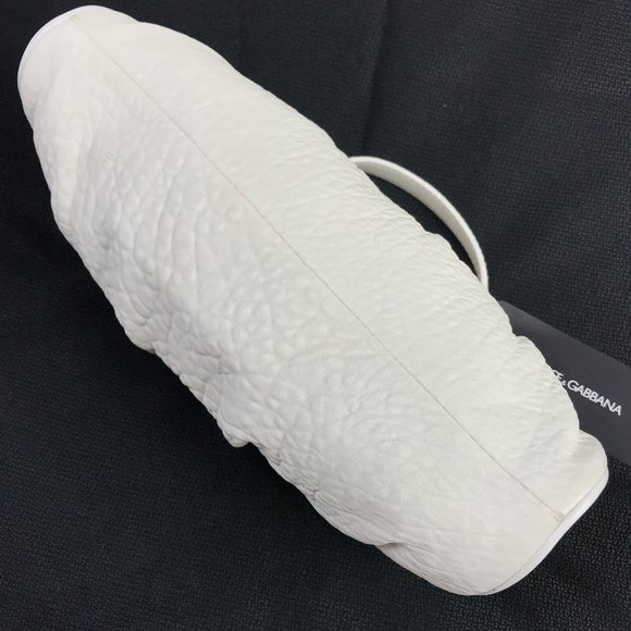 Auc New Dolce and Gabbana Deerskin Pleated Handbag - Picture 3 of 11